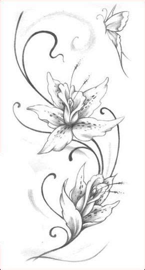 Disegni di fiori a matita xa79 regardsdefemmes. farfalla | Tatuaggi fiori di giglio, Fiori disegnati a ...