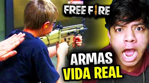 Free fire is an multiplayer battle royale mobile game, developed and published by garena for android and ios. ARMAS do FREE FIRE NA VIDA REAL! - YouTube