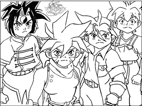 In the printable pages those kids can be seen. Beyblade coloring pages to download and print for free