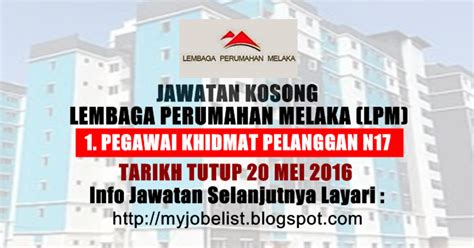 I nak mintak tolong korg sume ar.klu2 korg ader tau ader rumah2 baru area melaka nih. Jawatan Kosong di Lembaga Perumahan Melaka (LPM) - 20 Mei ...