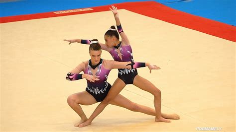 Acrobatic gymnastics is a competitive gymnastic discipline where partnerships of gymnasts work together and perform figures consisting of acrobatic moves, dance and tumbling, set to music. GIMNASIA ACROBÁTICA CAMPEONATO DE ANDALUCÍA 2017 - YouTube