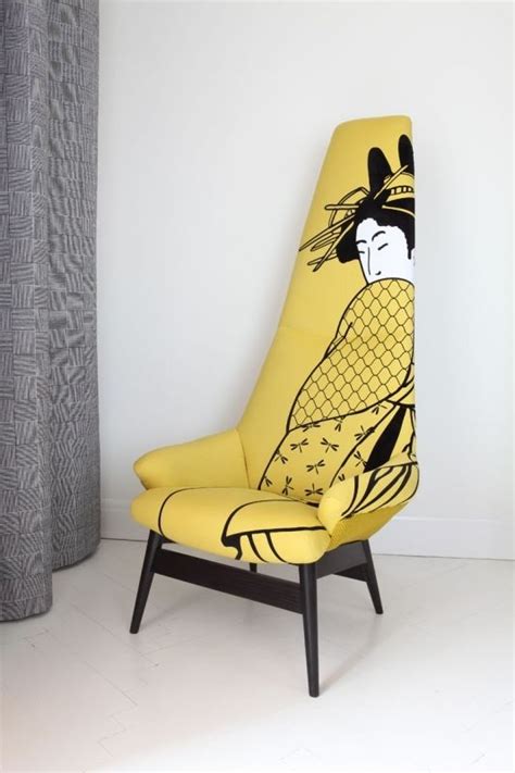 Funky chairs for living room furniture, title: Geisha | Funky chairs, Patterned furniture, Traditional ...