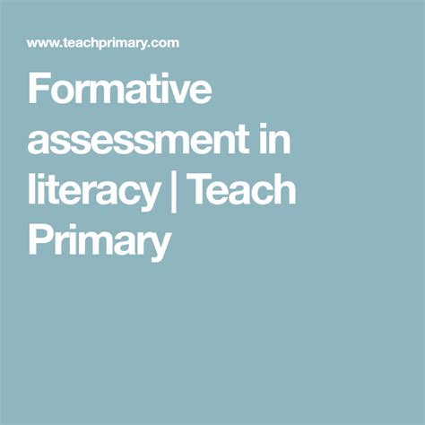 Anyone know if theres a website or way to get answers for a. Formative assessment in literacy | Teach Primary ...