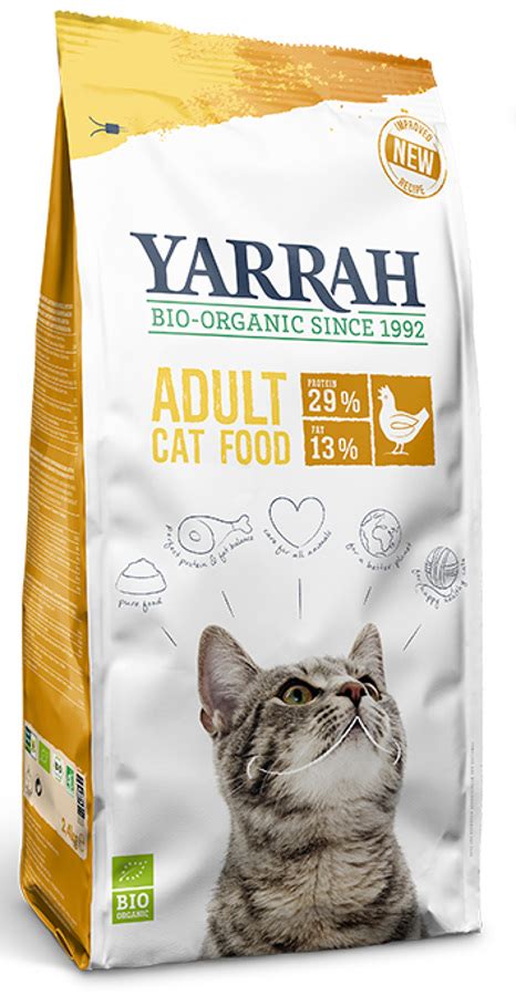 + enriched with minerals and vitamins. Yarrah Organic Dry Adult Cat Food With Chicken - 2.4kg ...