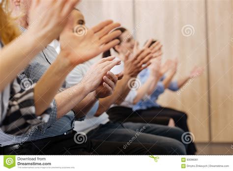 Close Up Of Peoples Hands Applauding Stock Image - Image ...