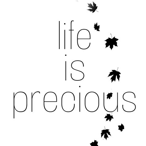 How precious your life is and how not okay it is for anyone, ever, to cause you any amount of suffering, ever. life is precious free slogan