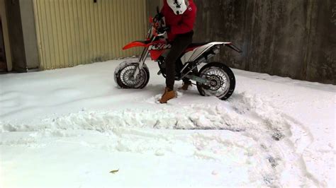 Offering worldwide shipping from japan. KTM exc 125 supermotard in the snow - YouTube