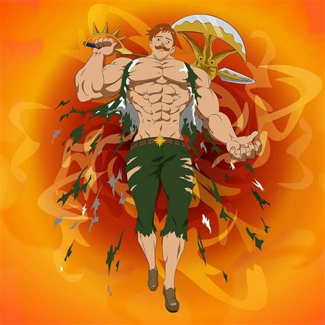 Escanor's appearance is that of a large mix polearm/halberd spear. Escanor - Nanatsu no Taizai | Zelda characters, Character, Art