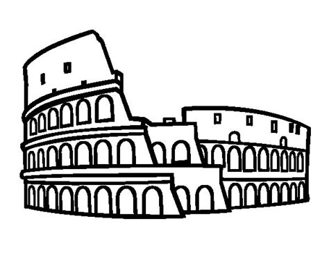 Arquitectura del coliseo de roma. Dibujo de Coliseo romano para Colorear - Dibujos.net