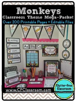 The old pack is still included just in case yo. Monkey Themed Classroom - Ideas & Printable Classroom ...