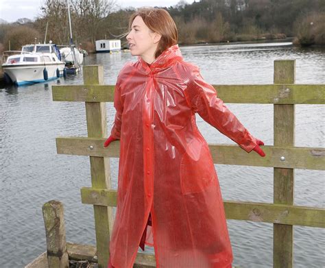 Pin by Larry Stevensw on Pvc raincoat | Rainwear fashion, Red raincoat, Pvc raincoat