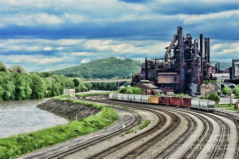 Delicious freshly cooked lunches using local produce. Train Yard By The Old Steel Mill Photograph by Paul Ward