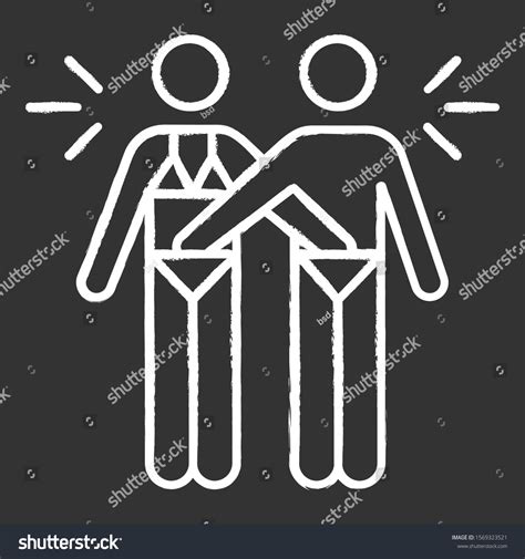 Mutual Masturbation Chalk Icon Couple Sexual Stock Vector (Royalty Free