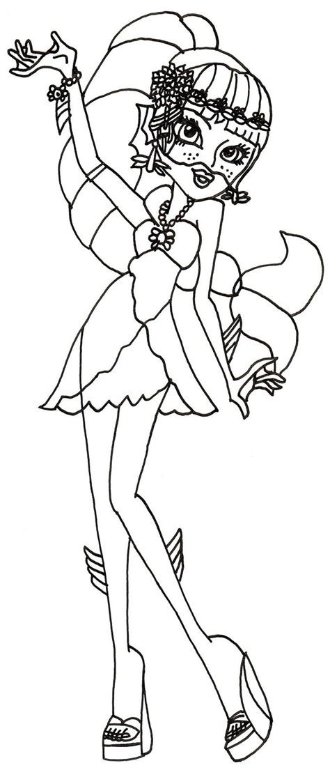 Free and ready to print coloring page for 13 wishes frankie stein monster high haunt the casbah. lagoona+blue+13+wishes.PNG (680×1600) | Coloring pages ...