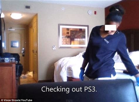 Look for something in the room that could both easily conceal the camera and still get a good shot of the burglars you are trying to catch. Video reveals what hotel cleaners REALLY get up to in your ...