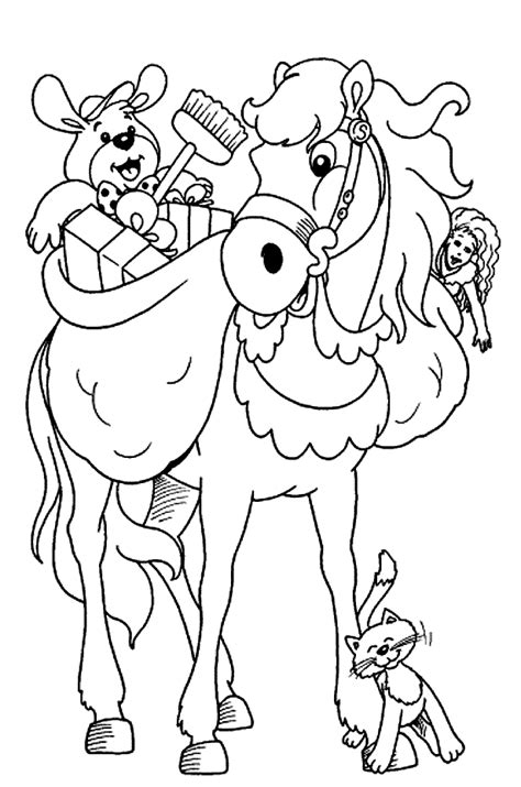 Veel meisjes hebben ergens als ze klein zijn wel een tijdje dat ze paarden het alles vinden. Leuke kleurplaten om te kleuren voor Sinterklaas