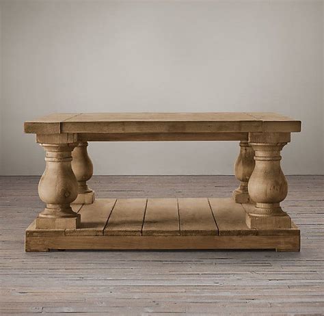 Restoration hardware balustrade coffee table. Balustrade Salvaged Wood Coffee Table Square | Coffee ...