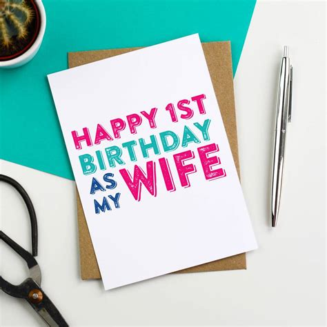 When your wife celebrates her birthday, you need to congratulate her with such a holiday with pleasant wishes, beautiful flowers and gifts. Happy 1st Birthday As My Wife Greetings Card By Do You ...