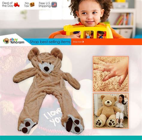 Buy life size teddy bear and get the best deals at the lowest prices on ebay! #TeddyBears #Teddy #Bears Unstuffed 78 Inches / 6.5Ft Huge ...