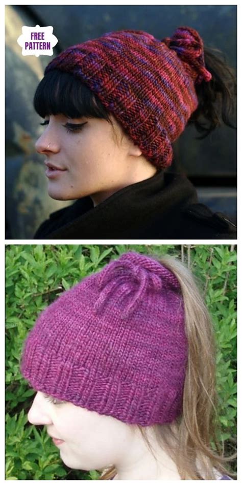 Check spelling or type a new query. Easy Knit Messy Bun Hat Free Knitting Patterns in 2021 ...