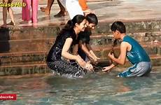bath indian open girls women holy
