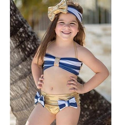 Plunge into the latest boys' swimwear, available at macy's. Cute Kids Baby Girls 3/2 pieces cool summer bikini Navy ...