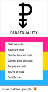 Pansexual is an acronym, abbreviation or slang word that is explained above where the pansexual definition is given. pansexual - Dictionary.com