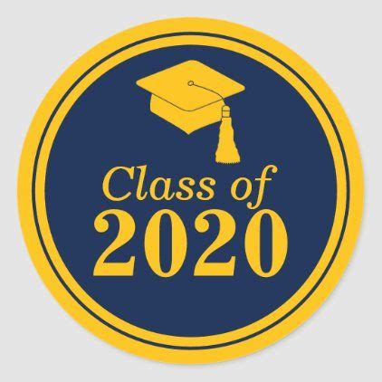 By the end of this quarter. Class of 2020 Navy Gold Graduation Classic Round Sticker | Zazzle.com | Class of 2020, Gold ...