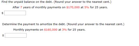 Credit card companies charge off bad debts after 180 days. Solved: Find The Unpaid Balance On The Debt. (Round Your A... | Chegg.com