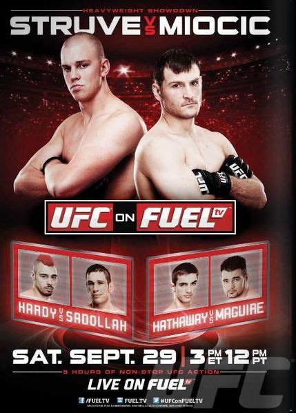 Stipe miocic vs francis ngannou 2 | ufc 260. UFC on Fuel TV: Struve vs. Miocic | Ufc poster, Ufc events ...