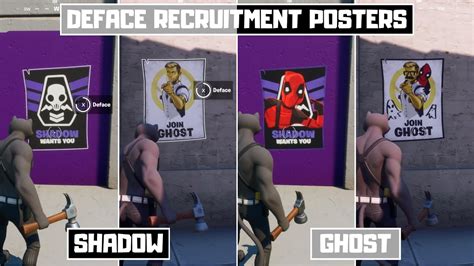 Last week, epic had us hunting for some specific items around. Deface GHOST or SHADOW Recruitment Posters! All Locations ...