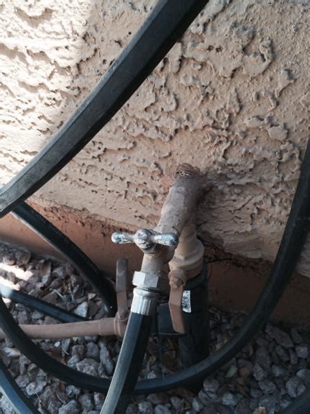 If there is an overhang, trim it. Replacing hose bibb on outdoor faucet - DoItYourself.com ...