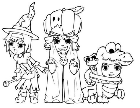 Included in this set are 9 super cute halloween characters. Fun and Spooky Halloween Coloring Pages Costumes