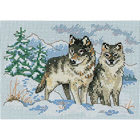 Maybe you would like to learn more about one of these? A Pair Of Wolves Mini Counted Cross Stitch Kit-7"X5" 16 ...