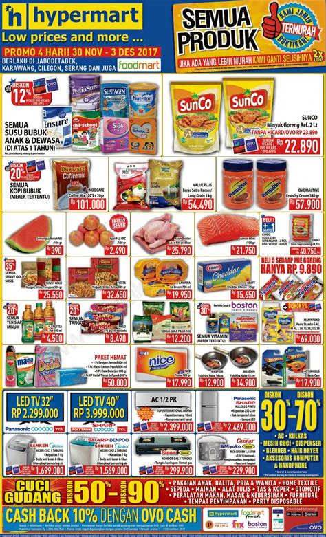 Dapatkan berbagai promosi dan penawaran spesial selama promosi berlangsung. Hypermart Katalog Promo Weekend 30 November - 03 Desember ...