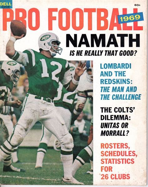 Pro football weekly is an american sports magazine, founded in 1967, and website that covers the national football league. Details about 1969 Dell Pro Football magazine Joe Namath ...