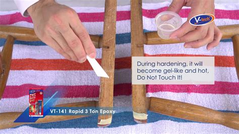 Using epoxy resin to repair wood. Wooden Stool Repair with Epoxy(VT-141) - YouTube