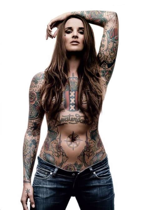 Tattoos on the entire body often tend to be quite detailed and colorful. Pin on Tattooed Women