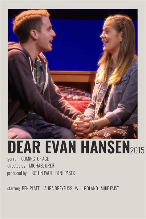 Another famous example is in the movie grease, which is also based on a broadway show of the same name. Dear Evan Hansen Movie Poster - Dear Evan Hansen Cast Member Signed Poster Shopgoodwill Com ...