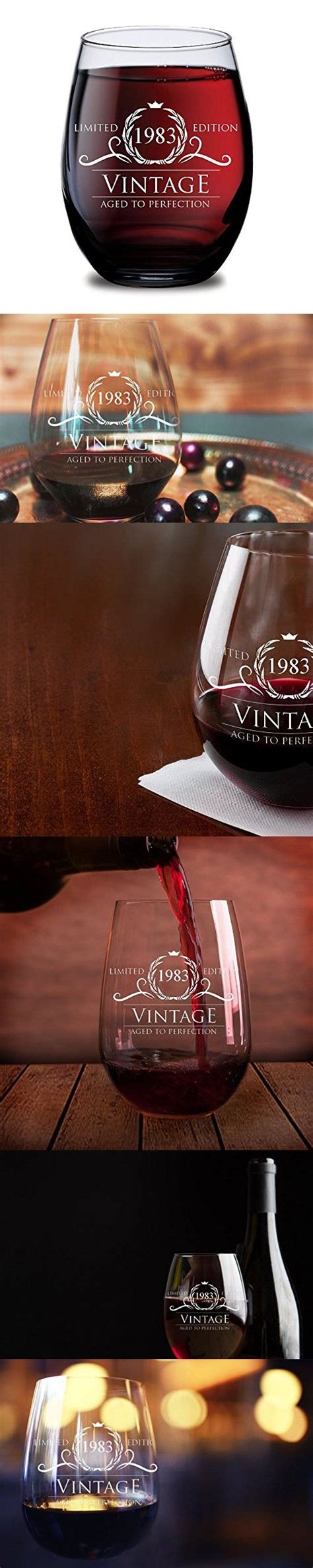 Marriage is a journey of growing and working together, giving and forgiving. 1983 35th Birthday Gifts for Women and Men Wine Glass ...