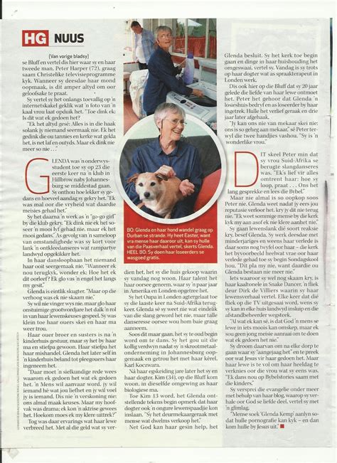 Students have to be knowledgable about the content and the topic of their chosen passage and be able to have a discussion about it in afrikaans! Read and Pray with Glenda Kemp-Harper: HUISGENOOT ARTICLE ...