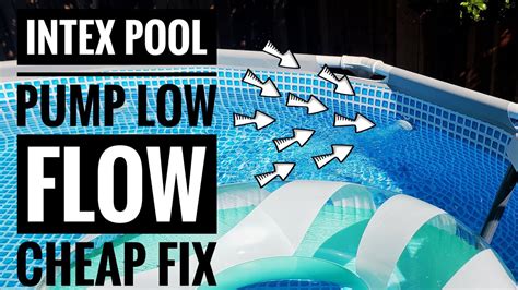 Answer is the filter, check. Intex Pool Pump Low Flow | Cheap Fix Hack! - YouTube