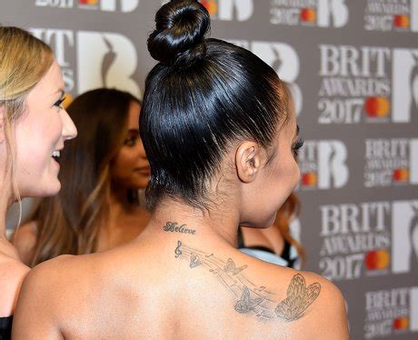 First she got the word believe on the back of her neck. Does Leigh-Anne Pinnock have any tattoos? - Leigh-Anne ...