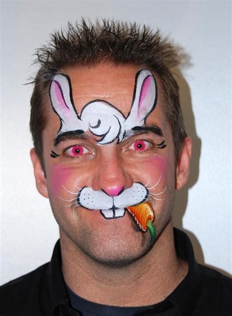 Creating this rabbit face paint from home is easy with our step by step. nick wolfe bunny - Google Search | Face painting designs ...