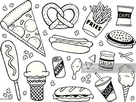 Free printable coloring pages for kids. Junk Food Drawing at PaintingValley.com | Explore ...