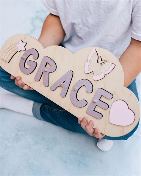 302 likes · 2 talking about this. Wooden Name Puzzle for Baby Girl Gift on 1st Birthday Baby ...