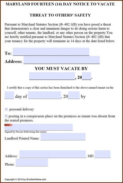 The law gives you five days after you lose your eviction hearing before you can be served the final 24 hours notice to vacate (notice of writ of possession). 3 Day Notice To Pay Or Vacate Form Texas - Form : Resume ...