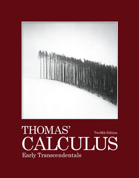 Instructor's solutions manual, single variable for thomas' calculus, twelfth edition, based on the original work. Thomas, Weir & Hass, Thomas' Calculus: Early ...