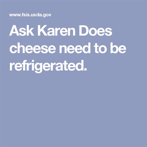 Kitchen equipment preferences tend to be subjective and personal. Ask Karen Does cheese need to be refrigerated. | Cooking ...