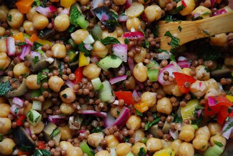 Mix in garbanzos, oil, vinegar, and ginger. Kitchens Are Monkey Business: Couscous And Garbanzo Bean ...